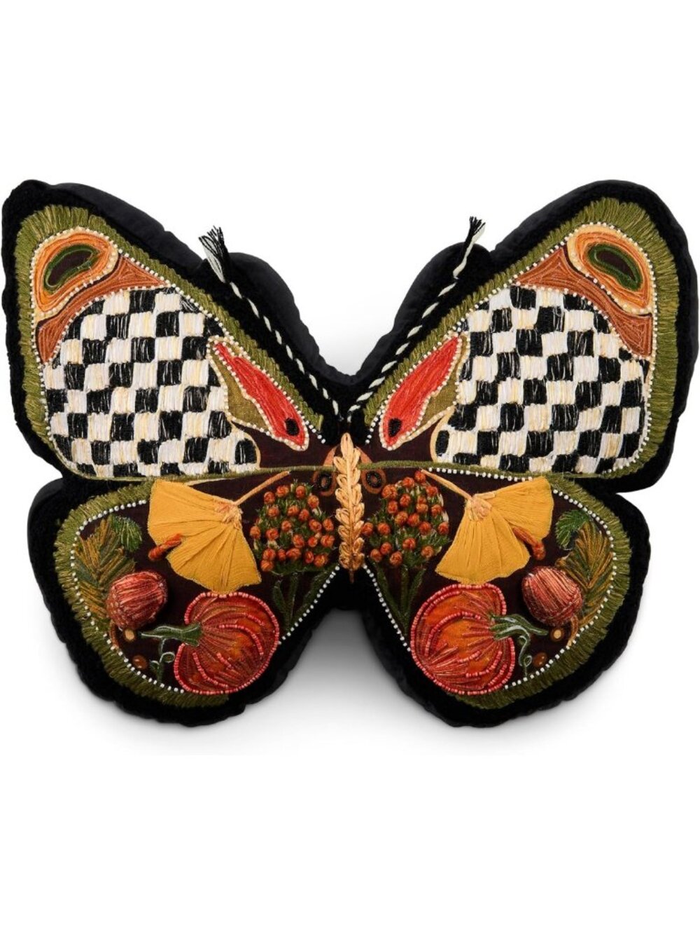 Harvest Moth Shape Throw Pillow, 13.6x18, Cozy Decorative Cushion for Home